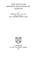 Cover of: The cellular defence reactions of insects.