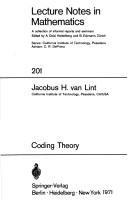 Cover of: Coding theory