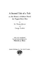 Cover of: A second tale of a tub: or, The history of Robert Powel, the puppet-show-man