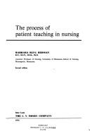 Cover of: The process of patient teaching in nursing. by Barbara Klug Redman