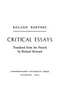 Cover of: Critical essays