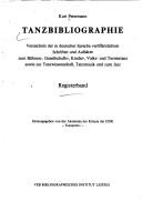 Tanzbibliographie by Kurt Petermann