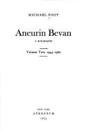 Cover of: Aneurin Bevan by Michael Foot