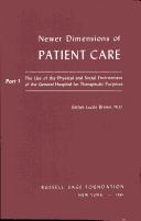 Cover of: The use of the physical and social environment of the general hospital for therapeutic purposes.