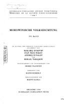 Cover of: Mordwinische Volksdichtung