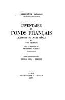 Cover of: Inventaire du fonds français. by Bibliothèque nationale (France). Cabinet des estampes.