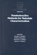 Cover of: Nondestructive methods for materials characterization by editors, George Y. Baaklini ... [et al.].