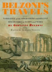 Cover of: Belzoni's Travels: Narrative of the Operations and Recent Discoveries in Egypt and Nubia