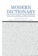 Cover of: Modern dictionary for the legal profession by Gerry W. Beyer