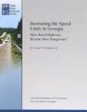 Cover of: Increasing the speed limit in Georgia by George W. Dougherty
