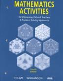 Cover of: Mathematics activities for elementary school teachers | Dan Dolan