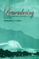 Cover of: Remembering: a phenomenological study