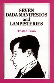 Sept manifestes Dada, lampisteries by Tristan Tzara