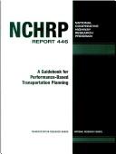 Cover of: A guidebook for performance-based transportation planning