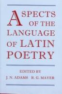 Cover of: Aspects of the language of Latin poetry