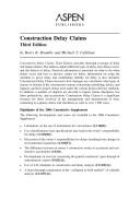 Construction delay claims by Barry B. Bramble