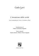 L' invenzione della verità by Carlo Levi
