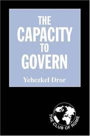 Cover of: The Capacity to Govern: A Report to the Club of Rome