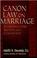 Cover of: Canon law on marriage