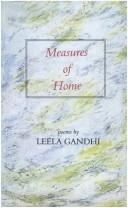 Cover of: Measures of home: poems