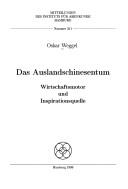 Cover of: Das Auslandschinesentum: Wirtschaftsmotor und Insprirationsquelle