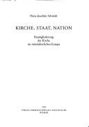 Cover of: Kirche, Staat, Nation by Schmidt, Hans-Joachim.