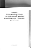 Cover of: Wissenschaft des Judentums und protestantische Theologie im wilhelminischen Deutschland: ein Schrei ins Leere?