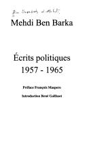 Cover of: Ecrits politiques, 1957-1965