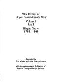 Cover of: Vital records of Upper Canada/Canada West