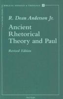 Cover of: Ancient rhetorical theory and Paul
