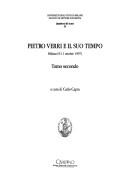 Cover of: Pietro Verri e il suo tempo by a cura di Carlo Capra.