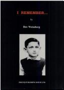 Cover of: I remember-- by Dov Ṿisberg