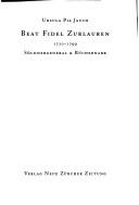 Beat Fidel Zurlauben, 1720-1799 by Ursula Pia Jauch