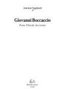 Cover of: Giovanni Boccaccio: poeta, filosofo, averroista