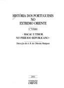 Cover of: História dos portugueses no extremo oriente