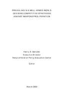 Cover of: Prevailing in a well-armed world: devising competitive strategies against weapons proliferation