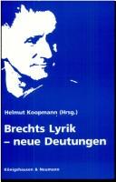 Cover of: Brechts Lyrik, neue Deutungen