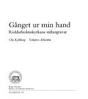 Cover of: Gånget ur min hand: Riddarholmskyrkans stiftargravar