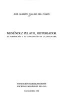 Cover of: Menéndez Pelayo, historiador by José Alberto Vallejo y del Campo