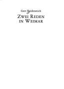 Cover of: Zwei Reden in Weimar