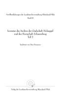 Cover of: Inventar des Archivs der Grafschaft Holzappel und der Herrschaft Schaumburg