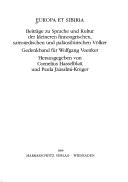 Cover of: Europa et Sibiria: Beiträge zu Sprache und Kultur der kleineren finnougrischen, samojedischen und paläosibirischen Völker : Gedenkband für Wolfgang Veenker