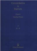 Cover of: Concordantia in Statium by Manfred Wacht