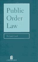 Cover of: Public order law