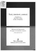 Cover of: Testi, intertesti, contesti: seminario su "The wife of Bath" di Éilís Ní Dhuibhne
