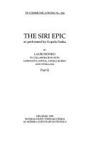 Cover of: The Siri epic by Lauri Honko