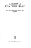 Cover of: Schellings Pyrmonter Elegie: der Briefwechsel mit Eliza Tapp 1849-1854