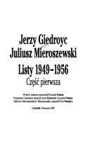 Listy 1949-1956 by Jerzy Giedroyc