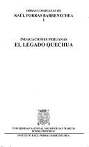 Cover of: Indagaciones peruanas. by Raúl Porras Barrenechea