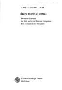 Cover of: Intra muros et extra: deutsche Literatur im Exil und in der inneren Emigration : ein exemplarischer Vergleich